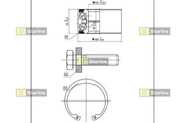 Ступичный подшипник STARLINE LO 03449