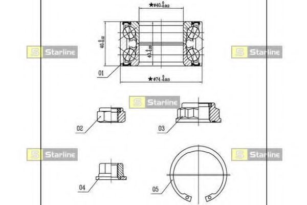 Ступичный подшипник STARLINE LO 03455