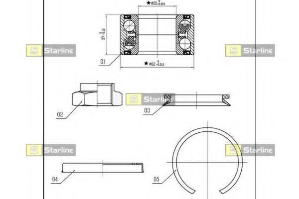 Ступичный подшипник STARLINE LO 03556