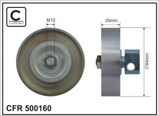 Натяжной ролик поликлинового ремня CAFFARO 500160