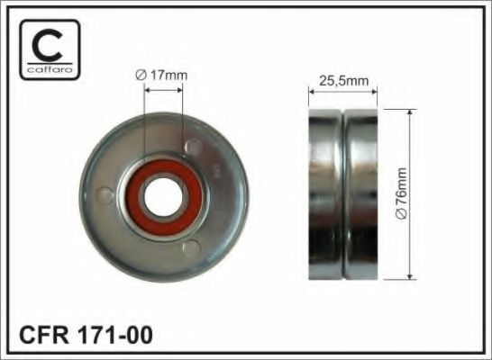 Натяжной ролик поликлинового ремня CAFFARO 171-00