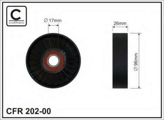 Натяжной ролик поликлинового ремня CAFFARO 202-00