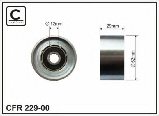Направляющий / паразитный ролик ремня ГРМ CAFFARO 229-00