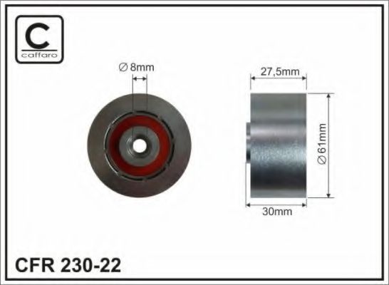 Направляющий / паразитный ролик ремня ГРМ CAFFARO 230-22