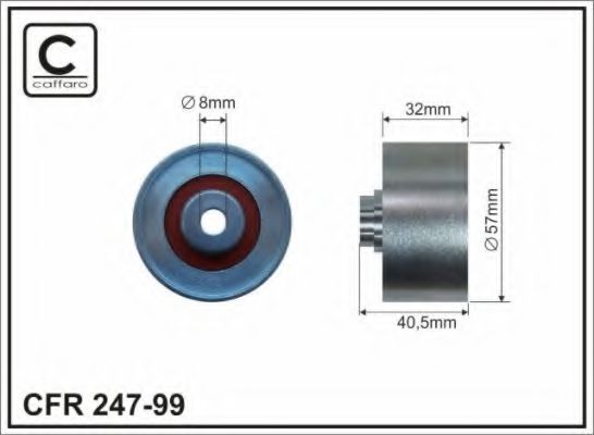 Направляющий / паразитный ролик ремня ГРМ CAFFARO 247-99