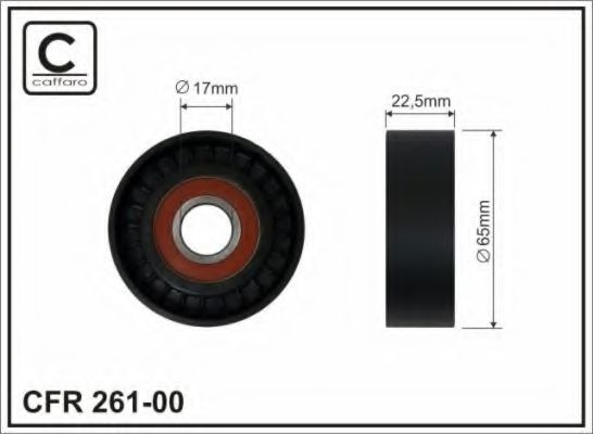 Натяжной ролик поликлинового ремня CAFFARO 261-00