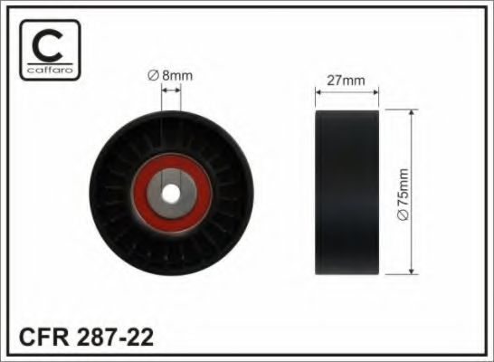 Натяжной ролик поликлинового ремня CAFFARO 287-22