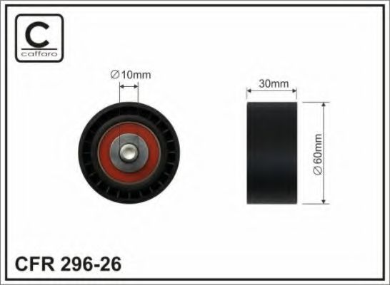 Натяжной ролик поликлинового ремня CAFFARO 296-26