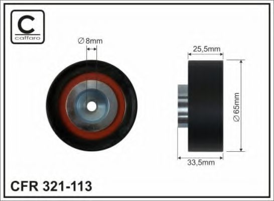 Направляющий / паразитный ролик  поликлинового ремня CAFFARO 321-113
