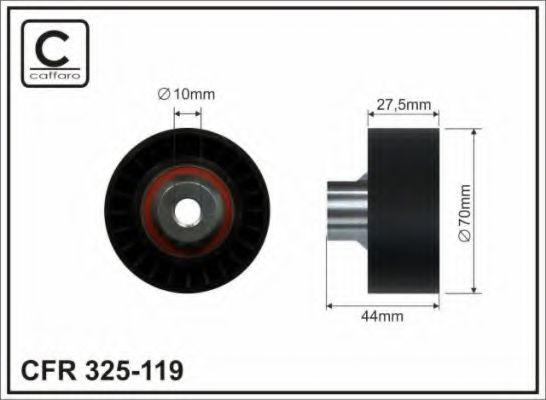 Направляющий / паразитный ролик поликлинового ремня CAFFARO 325-119