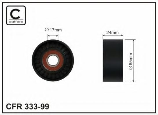 Натяжной ролик поликлинового ремня CAFFARO 333-99