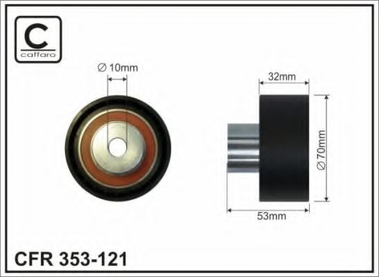 Направляющий / паразитный ролик ремня ГРМ CAFFARO 353-121