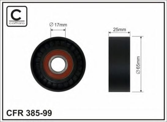 Натяжной ролик поликлинового ремня CAFFARO 385-99