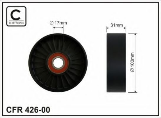 Натяжной ролик поликлинового ремня CAFFARO 426-00