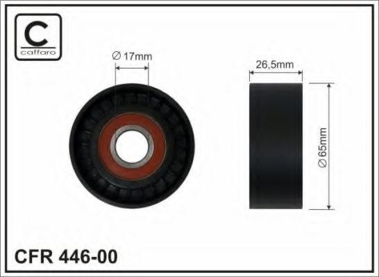 Натяжной ролик поликлинового ремня CAFFARO 446-00