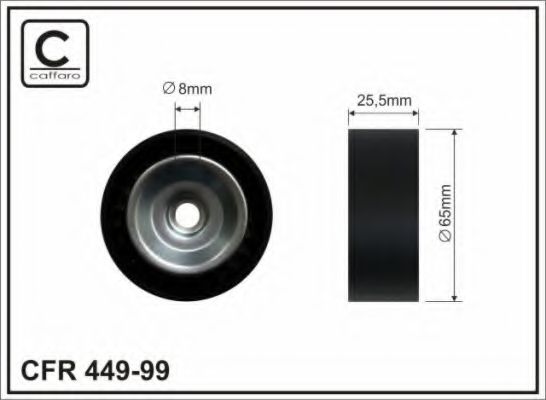 Направляющий / паразитный ролик  поликлинового ремня CAFFARO 449-99