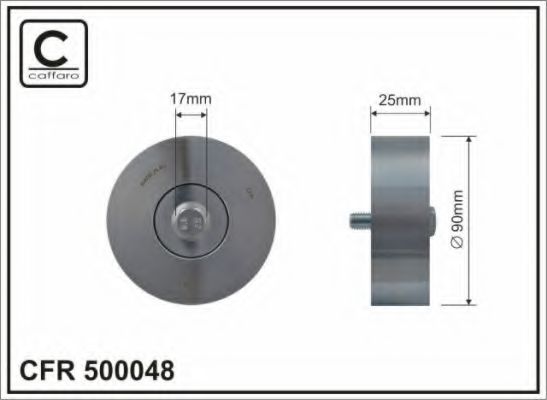 Натяжной ролик поликлинового ремня CAFFARO 500048