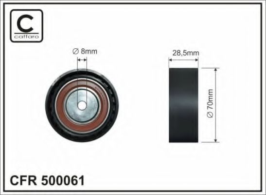 Натяжной ролик поликлинового ремня CAFFARO 500061