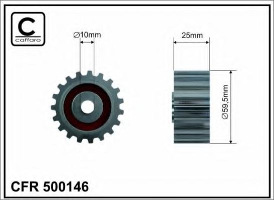 Направляющий / паразитный ролик ремня ГРМ CAFFARO 500146
