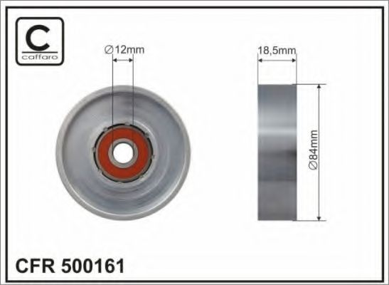 Натяжной ролик поликлинового ремня CAFFARO 500161