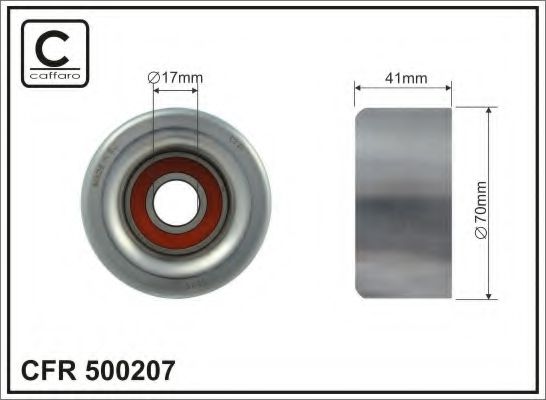 Натяжной ролик поликлинового ремня CAFFARO 500207