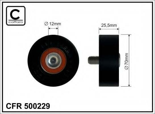 Натяжной ролик поликлинового ремня CAFFARO 500229