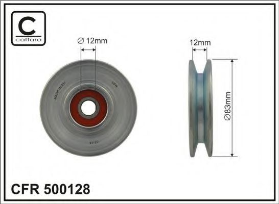Натяжной ролик поликлинового ремня CAFFARO 500128