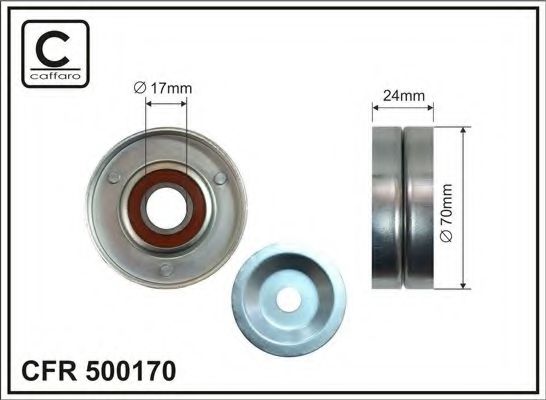 Натяжной ролик поликлинового ремня CAFFARO 500170