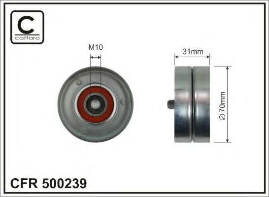 Натяжной ролик поликлинового ремня CAFFARO 500239