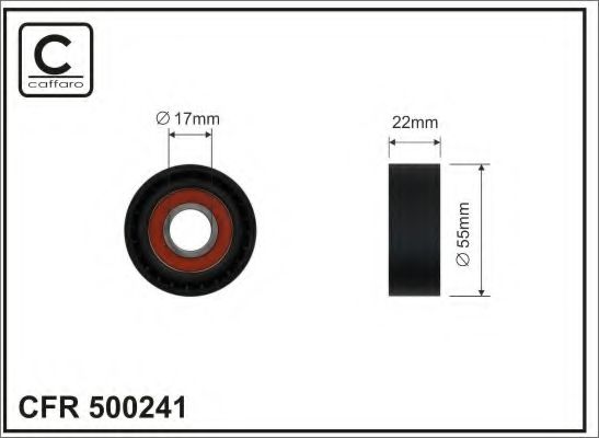Натяжной ролик поликлинового ремня CAFFARO 500241