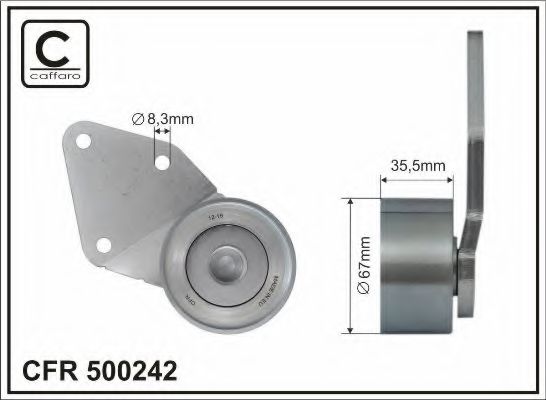 Направляющий / паразитный ролик ремня ГРМ CAFFARO 500242
