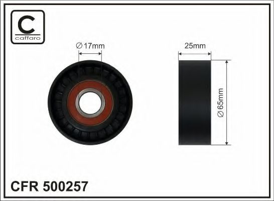 Натяжной ролик поликлинового ремня CAFFARO 500257