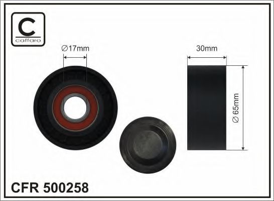 Натяжной ролик поликлинового ремня CAFFARO 500258