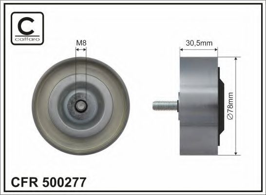 Направляющий / паразитный ролик поликлинового ремня CAFFARO 500277