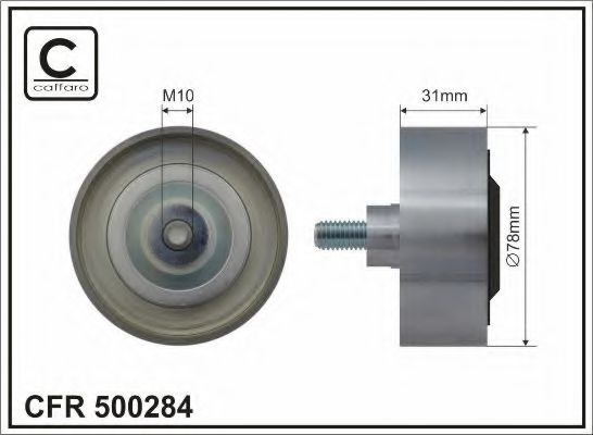 Направляющий / паразитный ролик поликлинового ремня CAFFARO 500284
