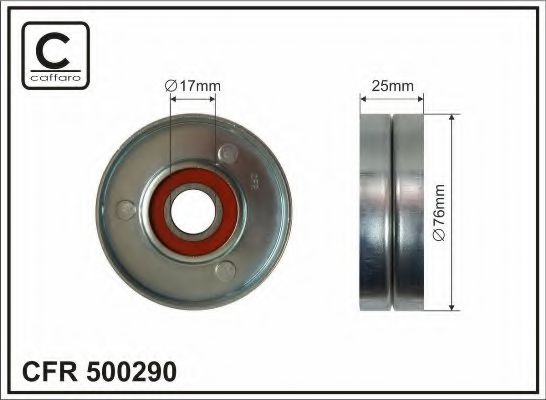 Натяжной ролик поликлинового ремня CAFFARO 500290