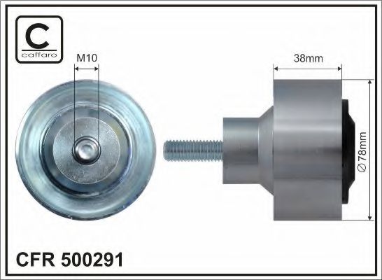 Натяжной ролик поликлинового ремня CAFFARO 500291