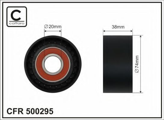 Натяжной ролик поликлинового ремня CAFFARO 500295