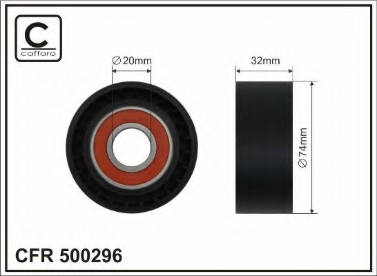 Натяжной ролик поликлинового ремня CAFFARO 500296
