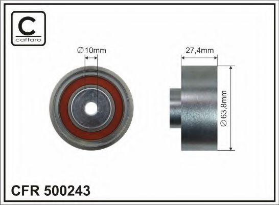 Направляющий / паразитный ролик  поликлинового ремня CAFFARO 500243