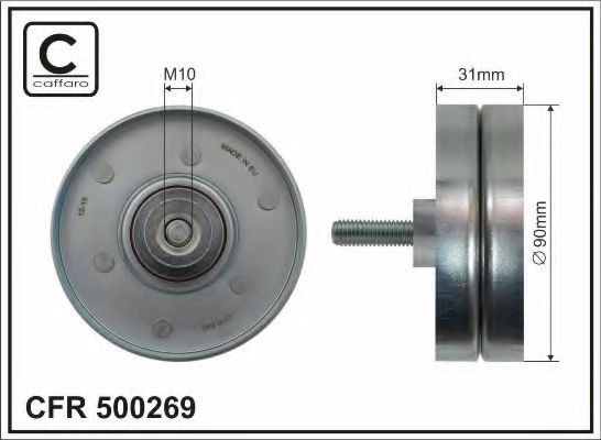 Направляющий / паразитный ролик  поликлинового ремня CAFFARO 500269