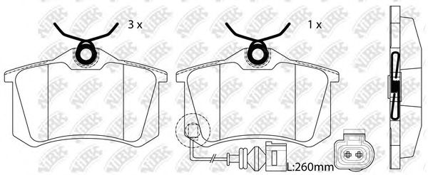 Тормозные колодки NiBK PN0019W