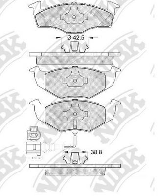 Тормозные колодки NiBK PN0113W