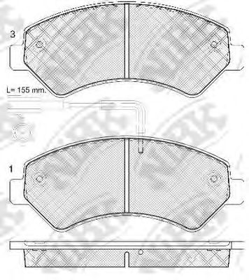 Тормозные колодки NiBK PN0516W