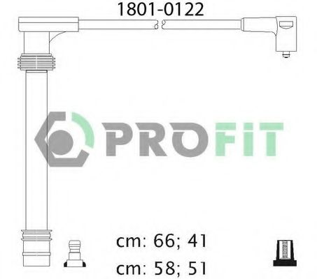 Комплект високовольтних проводів PROFIT 1801-0122