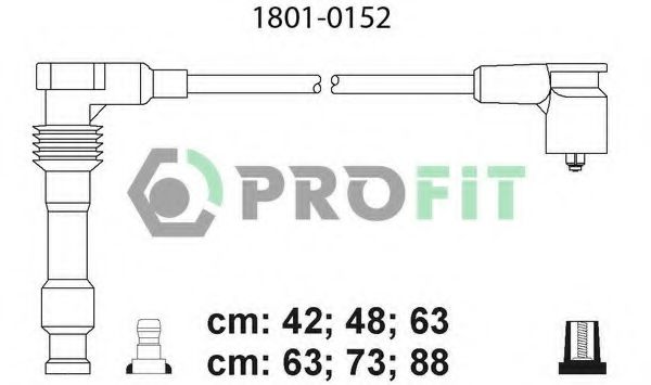 Комплект високовольтних проводів PROFIT 1801-0152