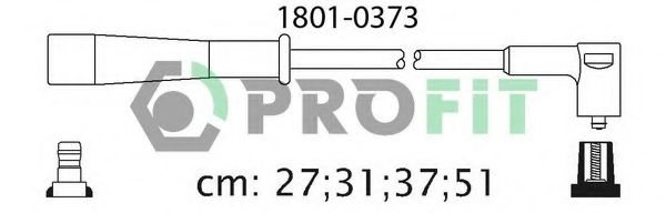 Комплект високовольтних проводів PROFIT 1801-0373