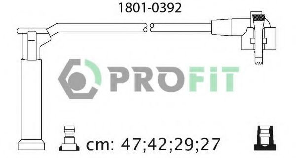Комплект високовольтних проводів PROFIT 1801-0392