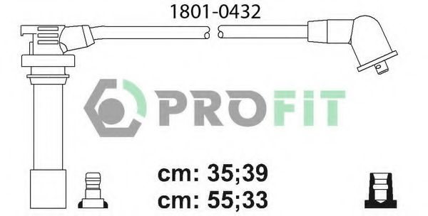 Комплект високовольтних проводів PROFIT 1801-0432