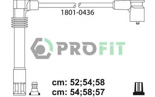 Комплект высоковольтных проводов PROFIT 1801-0436